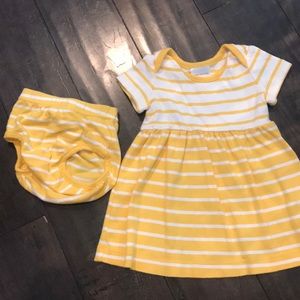 Hanna Andersson yellow striped dress
